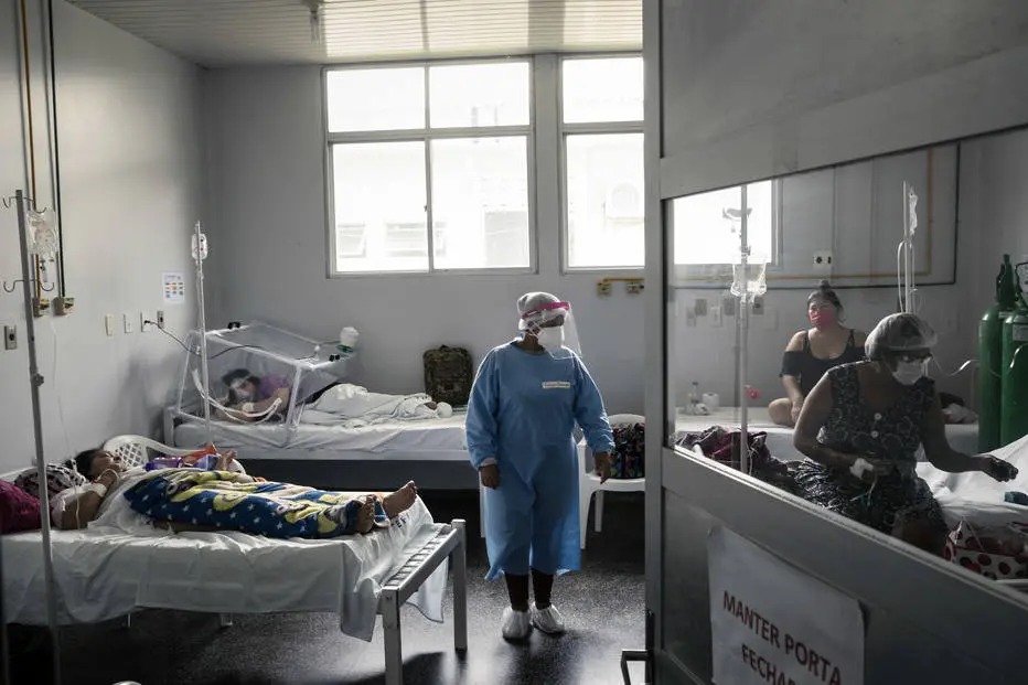 Enfermaria para o coronavírus abriga pacientes no hospital de Tefé, cidade no Estado do Amazonas